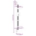 vidaXL Árbol rascador para gatos de pared gris claro 187 cm
