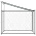vidaXL Jaula de perros techo y puerta acero galvanizado gris 2x2x2 m