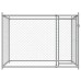 vidaXL Jaula de perros con puerta acero galvanizado gris 2x2x1,5 m