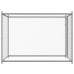 vidaXL Jaula de perros con puerta acero galvanizado gris 2x2x1,5 m