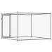 vidaXL Jaula de perros con puerta acero galvanizado gris 2x2x1,5 m