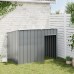vidaXL Caseta perros con tejado acero galvanizado gris 153x91x110 cm