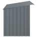 vidaXL Caseta perros con tejado acero galvanizado gris 153x91x110 cm