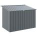 vidaXL Caseta perros con tejado acero galvanizado gris 153x91x110 cm