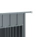 vidaXL Caseta perros con tejado acero galvanizado gris 153x91x110 cm