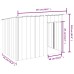 vidaXL Caseta perros con tejado acero galvanizado gris 153x91x110 cm