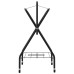 vidaXL Soporte de montura plegable de pie independiente hierro negro