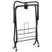 vidaXL Soporte de montura plegable de pie independiente hierro negro