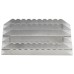 vidaXL Rascadera almohaza 3 unidades aluminio plateado