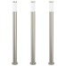 vidaXL Balizas de luz, 3 unidades, 110 cm, acero inoxidable, IP44