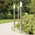vidaXL Balizas de luz, 3 unidades, 110 cm, acero inoxidable, IP44