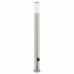 vidaXL Baliza luminosa con sensor y toma de corriente, 110 cm, acero inoxidable, IP44