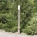vidaXL Baliza luminosa con sensor y toma de corriente, 110 cm, acero inoxidable, IP44