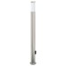 vidaXL Baliza luminosa con sensor y toma de corriente, 110 cm, acero inoxidable, IP44
