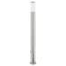 vidaXL Baliza luminosa con sensor y toma de corriente, 110 cm, acero inoxidable, IP44