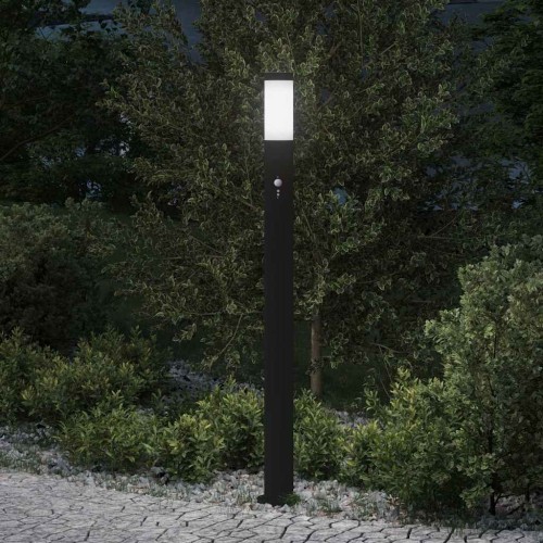 vidaXL Baliza luminosa con sensor de movimiento, 110 cm, acero inoxidable, IP44