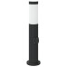 vidaXL Balizas de luz con toma de corriente, 3 unidades, 50 cm, acero inoxidable, IP44