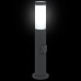vidaXL Balizas de luz con toma de corriente, 3 unidades, 50 cm, acero inoxidable, IP44