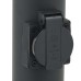vidaXL Balizas de luz con toma de corriente, 3 unidades, 50 cm, acero inoxidable, IP44