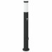 vidaXL Balizas de luz con sensor y tomacorriente, 3 unidades, 80 cm, acero inoxidable, IP44
