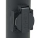 vidaXL Balizas de luz con sensor y tomacorriente, 3 unidades, 80 cm, acero inoxidable, IP44