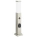 vidaXL Balizas de luz con sensor y toma de corriente, 3 unidades, 50 cm, acero inoxidable, IP44