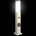 vidaXL Balizas de luz con sensor y toma de corriente, 3 unidades, 50 cm, acero inoxidable, IP44