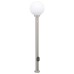 vidaXL Balizas de luz con sensor y tomacorriente, 3 unidades, 120 cm, acero inoxidable, IP44