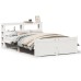 vidaXL Estructura de cama con cabecero sin colchón blanco 140x200 cm