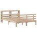 vidaXL Estructura de cama con cabecero madera maciza pino 140x190 cm