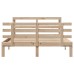 vidaXL Estructura de cama con cabecero madera maciza pino 140x190 cm
