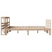 vidaXL Estructura de cama con cabecero madera maciza pino 140x190 cm