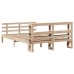 vidaXL Estructura de cama con cabecero madera maciza pino 140x190 cm