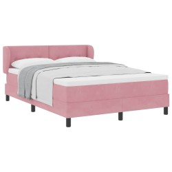 vidaXL Cama tipo Box Spring con cabecera Rosa 140 x 190 cm Terciopelo