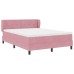 vidaXL Cama tipo Box Spring con cabecera Rosa 140 x 190 cm Terciopelo