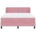 vidaXL Cama tipo Box Spring con cabecera Rosa 140 x 190 cm Terciopelo