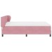 vidaXL Cama tipo Box Spring con cabecera Rosa 140 x 190 cm Terciopelo