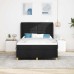vidaXL Cama tipo Box Spring con colchón Negro 190 x 140 cm tela