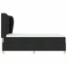vidaXL Cama tipo Box Spring con colchón Negro 190 x 140 cm tela