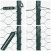 vidaXL Valla hexagonal con poste 10 x 0,4 m Acero recubierto de PVC