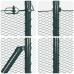 vidaXL Valla hexagonal con poste 50 x 1 m Acero recubierto de PVC