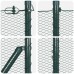 vidaXL Valla hexagonal con poste 100 x 1,2 m Acero recubierto de PVC