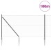 vidaXL Valla hexagonal con poste 100 x 1,2 m Acero recubierto de PVC