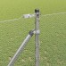 vidaXL Valla hexagonal con poste 10 x 1,4 m Acero Galvanizado Plateado