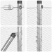 vidaXL Valla hexagonal con poste 10 x 1,4 m Acero Galvanizado Plateado