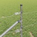 vidaXL Valla hexagonal con poste 100 x 0,8 m Acero Galvanizado Malla