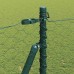 vidaXL Valla hexagonal con base de concreto 25 x 1,4 m Verde Malla