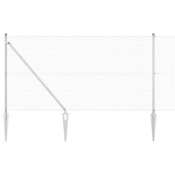 vidaXL Valla de alambre soldado con picos 10 x 1 m Acero Galvanizado
