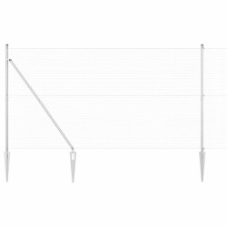 vidaXL Valla de alambre soldado con picos 10 x 1,5 m Acero Galvanizado