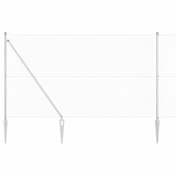 vidaXL Valla de alambre soldado con picos 10 x 1,6 m Acero Galvanizado